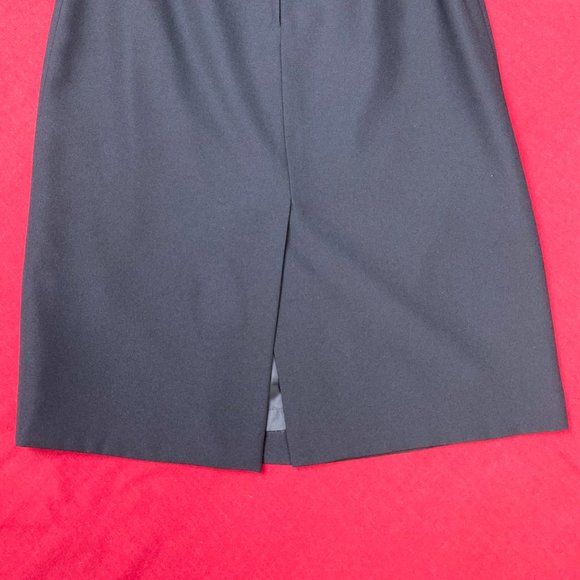 Vintage Black Pencil Women's Skirt Satin Style Lining & Band Jones Nine West 12 - Picture 6 of 9